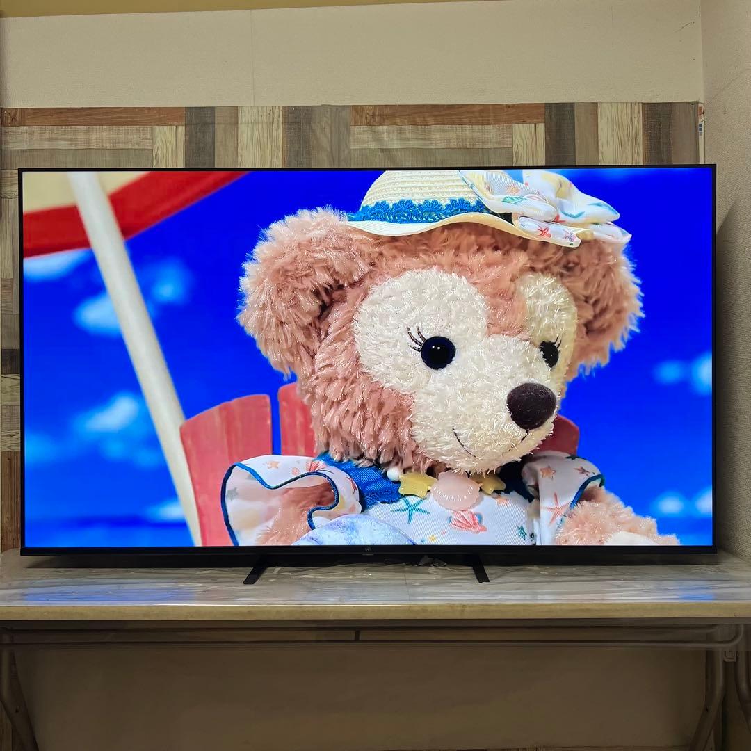 全国送料込❣️昨年購入FPD70型4Kチューナーレススマートテレビネット動画視聴可