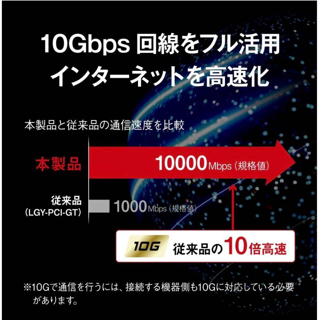 バッファロー 10GbE対応PCI LANボード LGY-PCIE-MG2