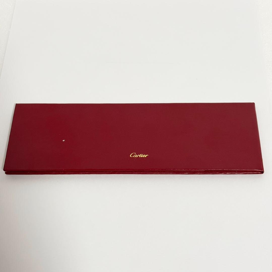 【ランクAB】Cartier ボールペン インク青色 金属製 シルバー ゴールド