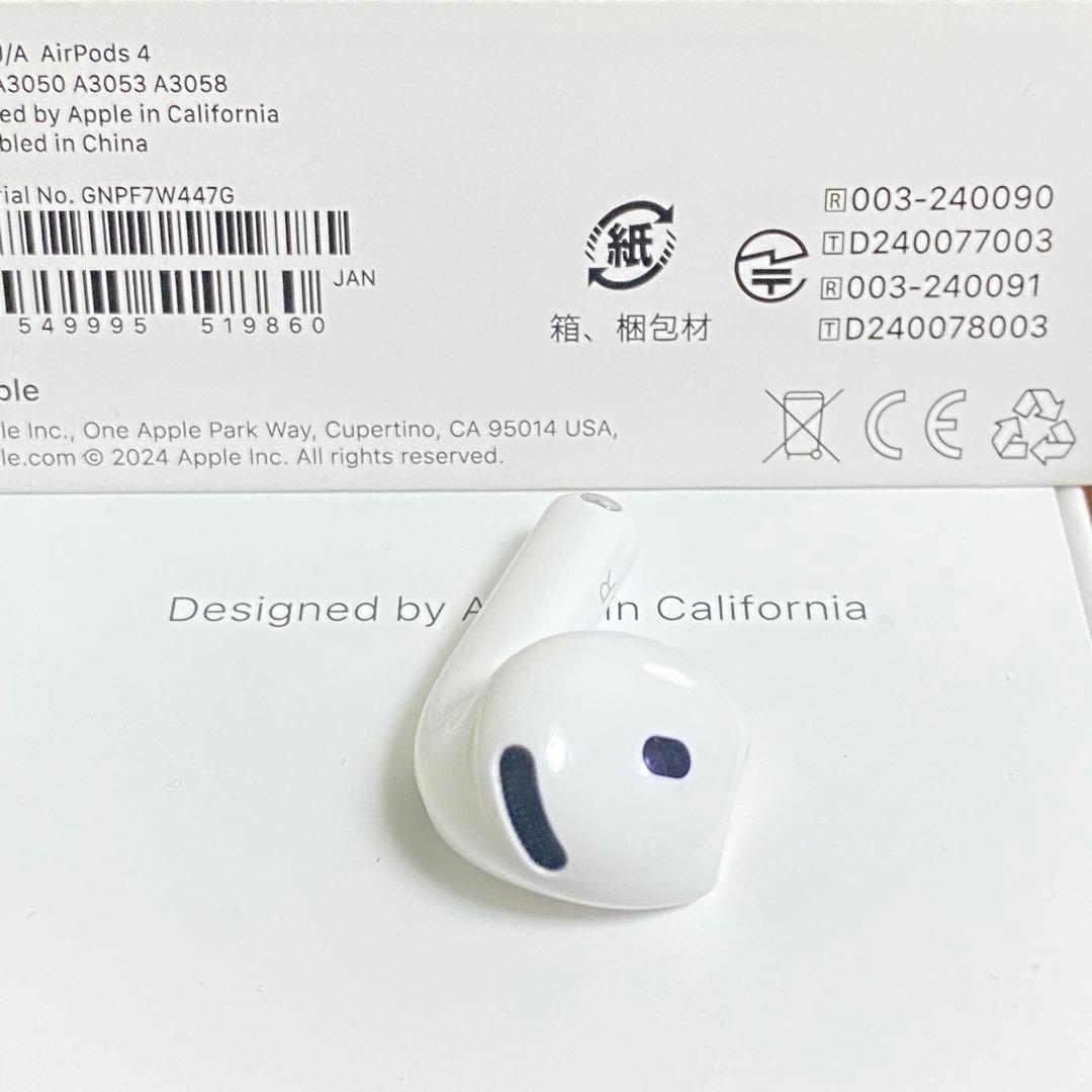 ［正規品］AirPods 4 第四世代 L アイポーズ　ANCなし 左耳