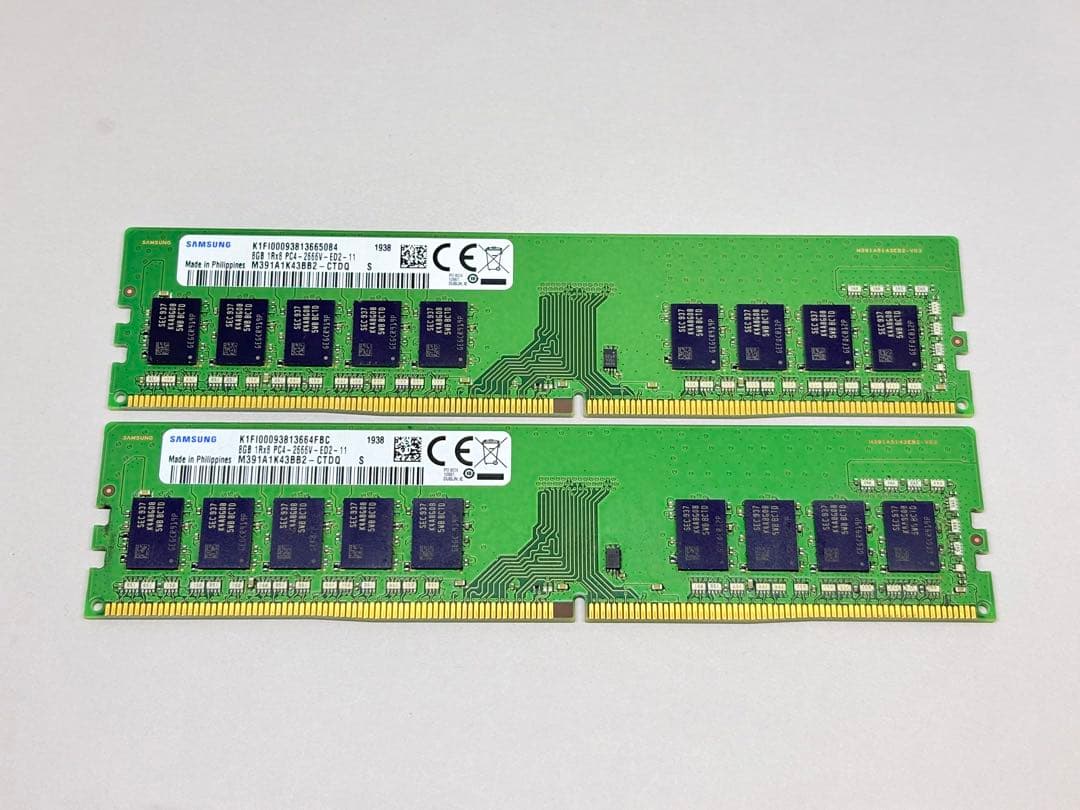 DELL純正★SAMSUNG DDR4 2666 ECC 8GBx2枚(16GB