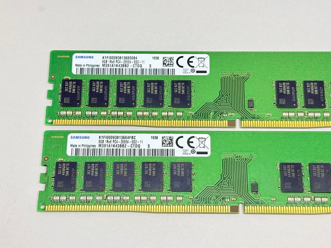 DELL純正★SAMSUNG DDR4 2666 ECC 8GBx2枚(16GB