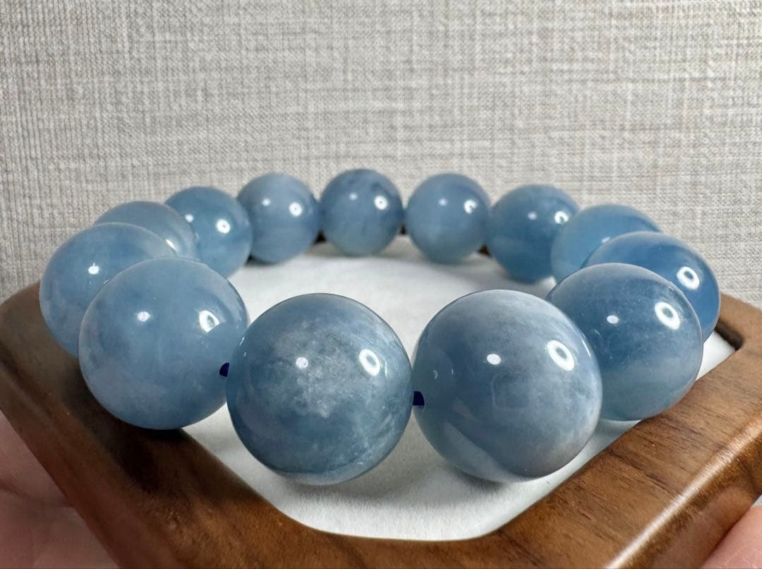 Sky Serenity大玉 上質•ブルースカイ アクアマリン ブレスレット