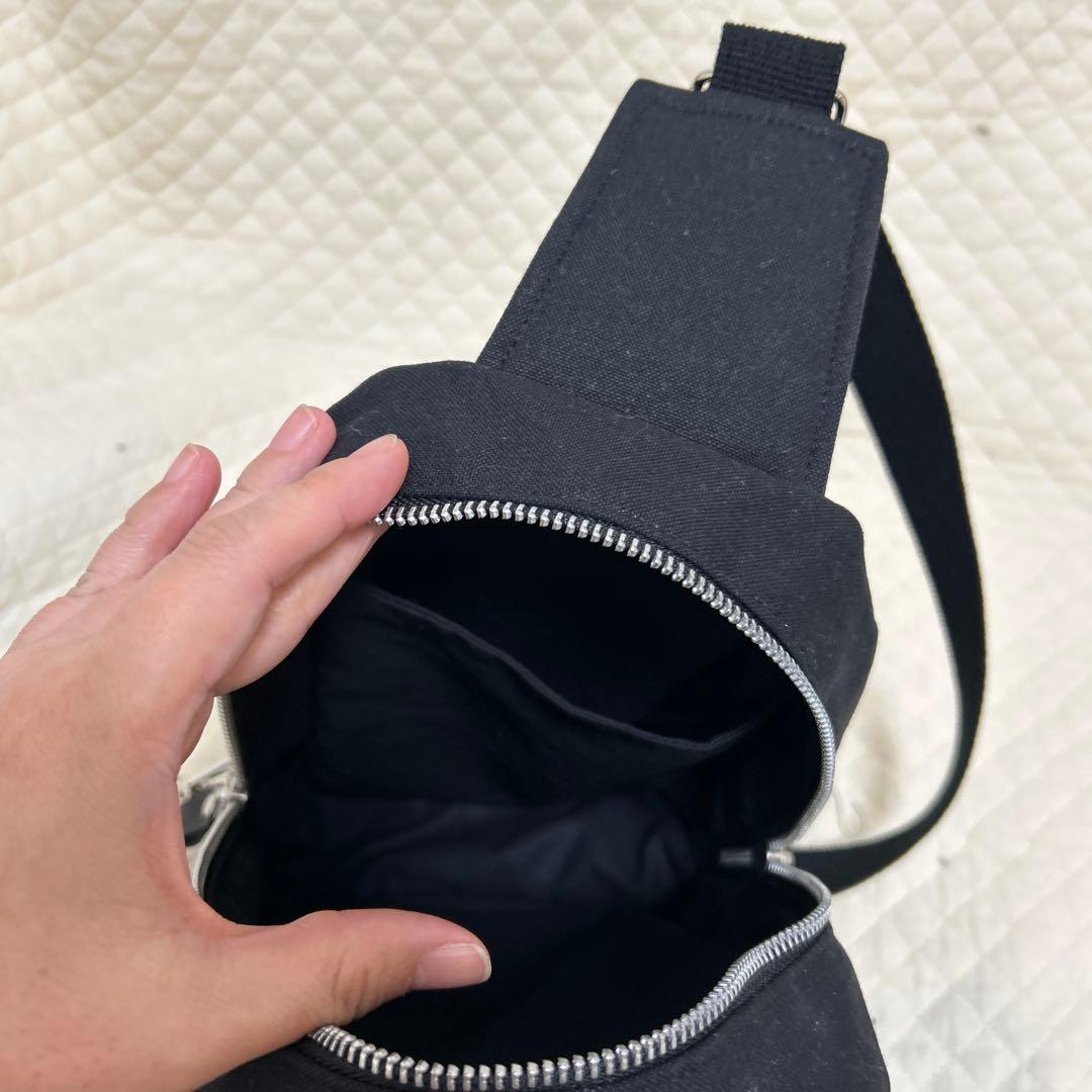 ミナペルホネン　BOXタイプボディバッグ　rosyネイビー　ハンドメイド