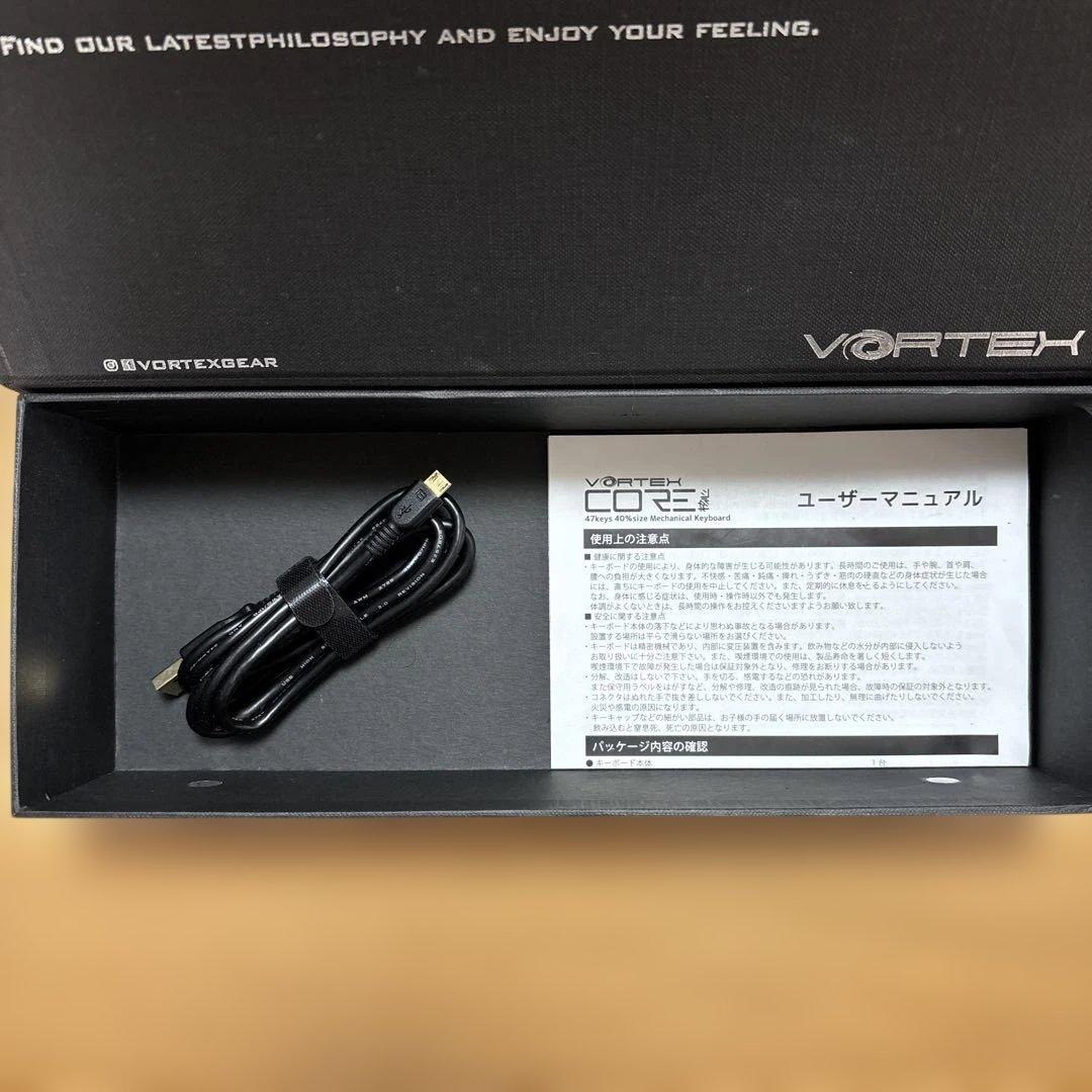 み*ー様 Vortex Core 47キー 40%キーボード クリア軸