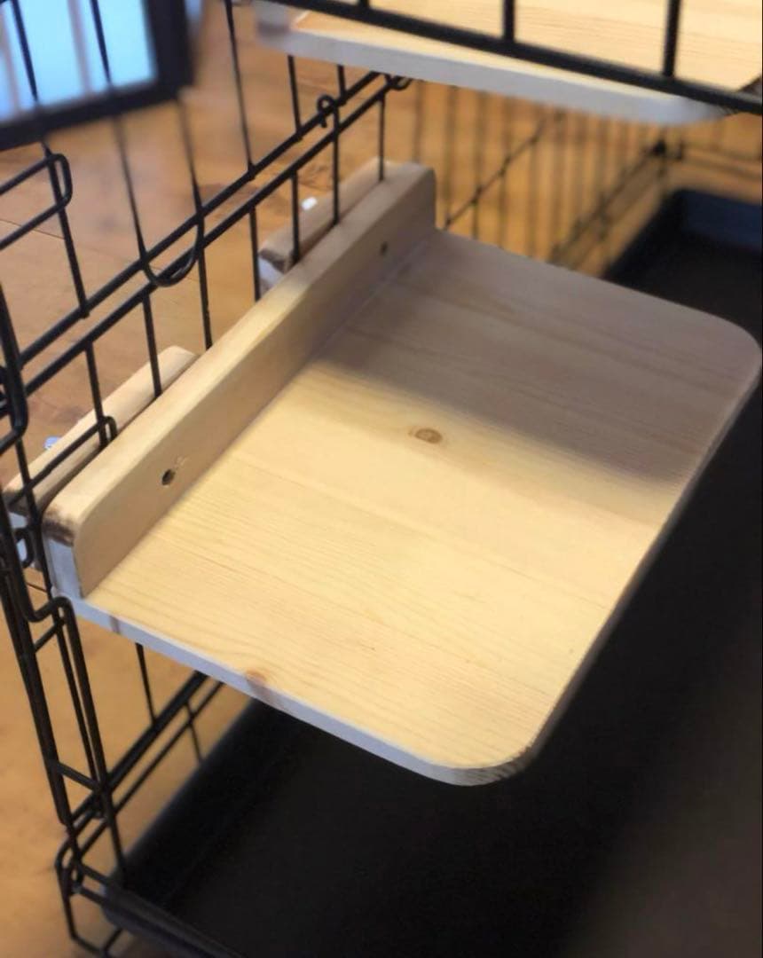 キャットケージ用ステップ木製手作り　3枚