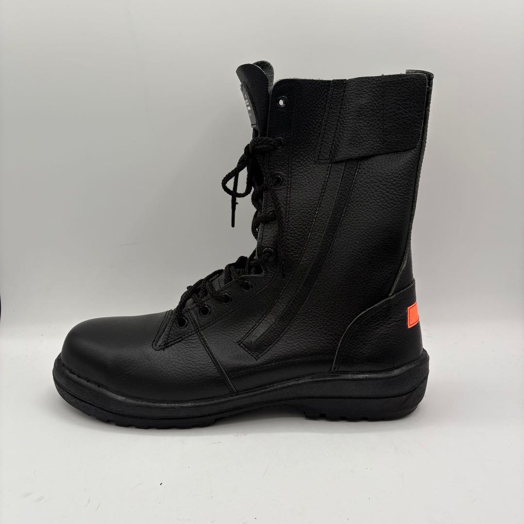 新品】ミドリ安全　【26.5】ブーツ　編み上げ　レザー　サイドジッパー　ブラック