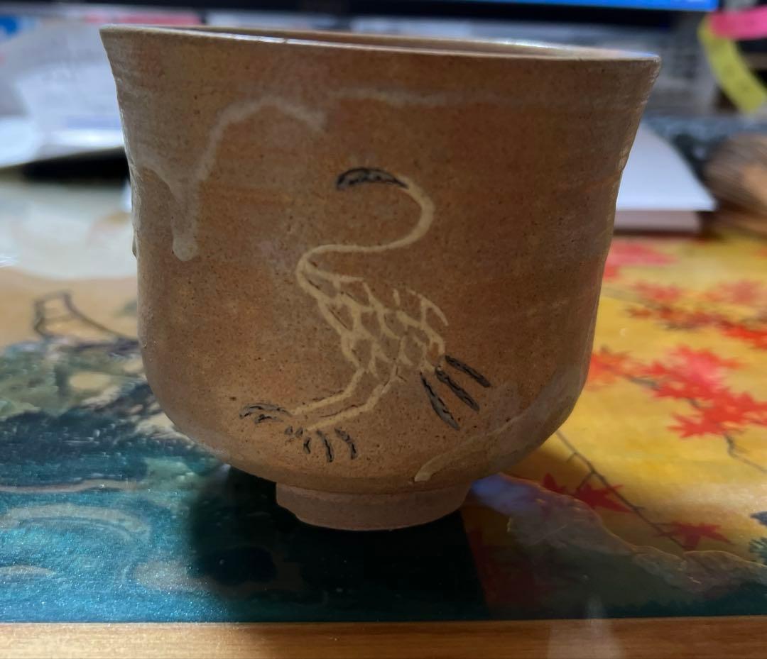 茶道具セット 陶器製 茶碗 鶴の絵柄　まとめ売り