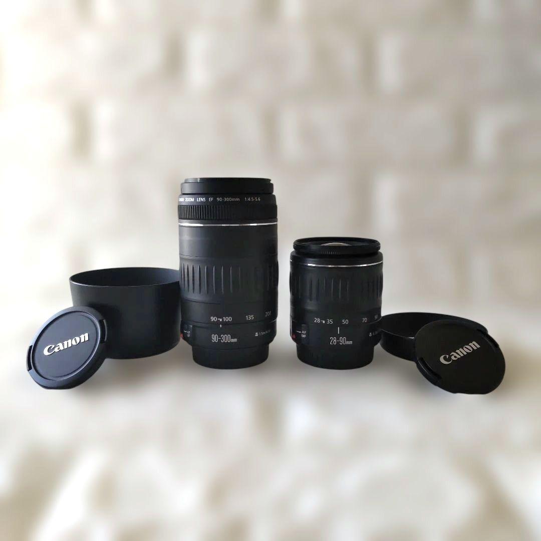 【実用美品】Canon EF 28-90 & 90-300mm フード付セット