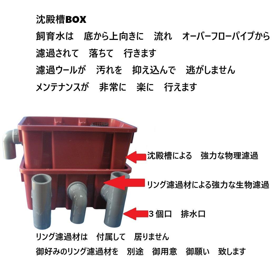 跨がせエレベーター式 × 沈殿槽BOX 搭載 ２段濾過槽