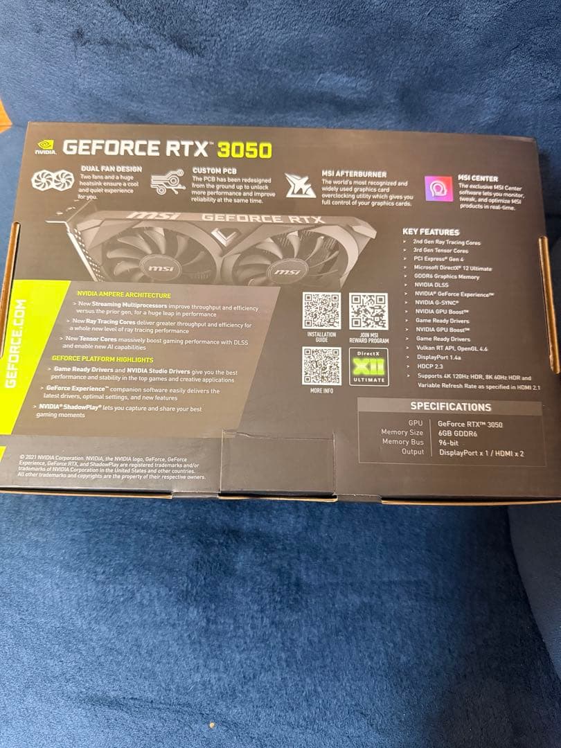 【新品】 MSI グラフィックボード RTX3050