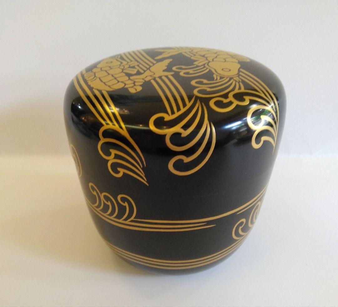 即中斎書付 「初瀬川柳菴 / 荒磯中棗」 表千家 美品　/共箱 蒔絵 表千家
