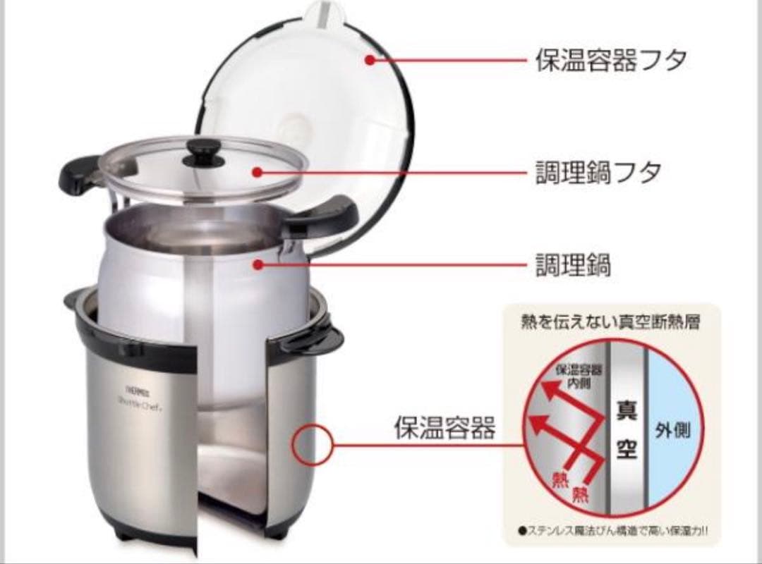 黒*郎様 【新品】THERMOS 真空保温調理器 シャトルシェフ4.5L KBK