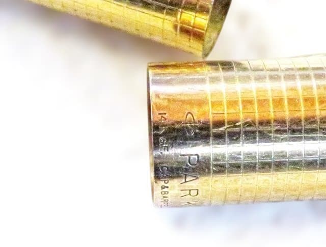 パーカー　14K　point　・14K　GF　cap & barrel 　万年筆