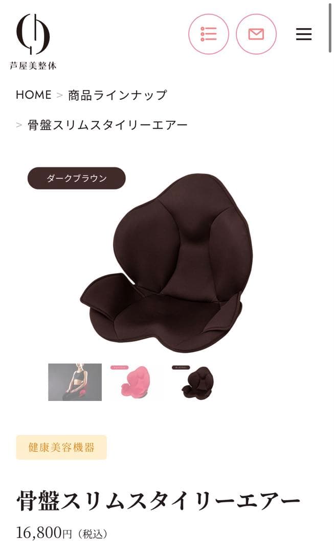 【新品】骨盤スリムスタイリーエアー ダークブラウン