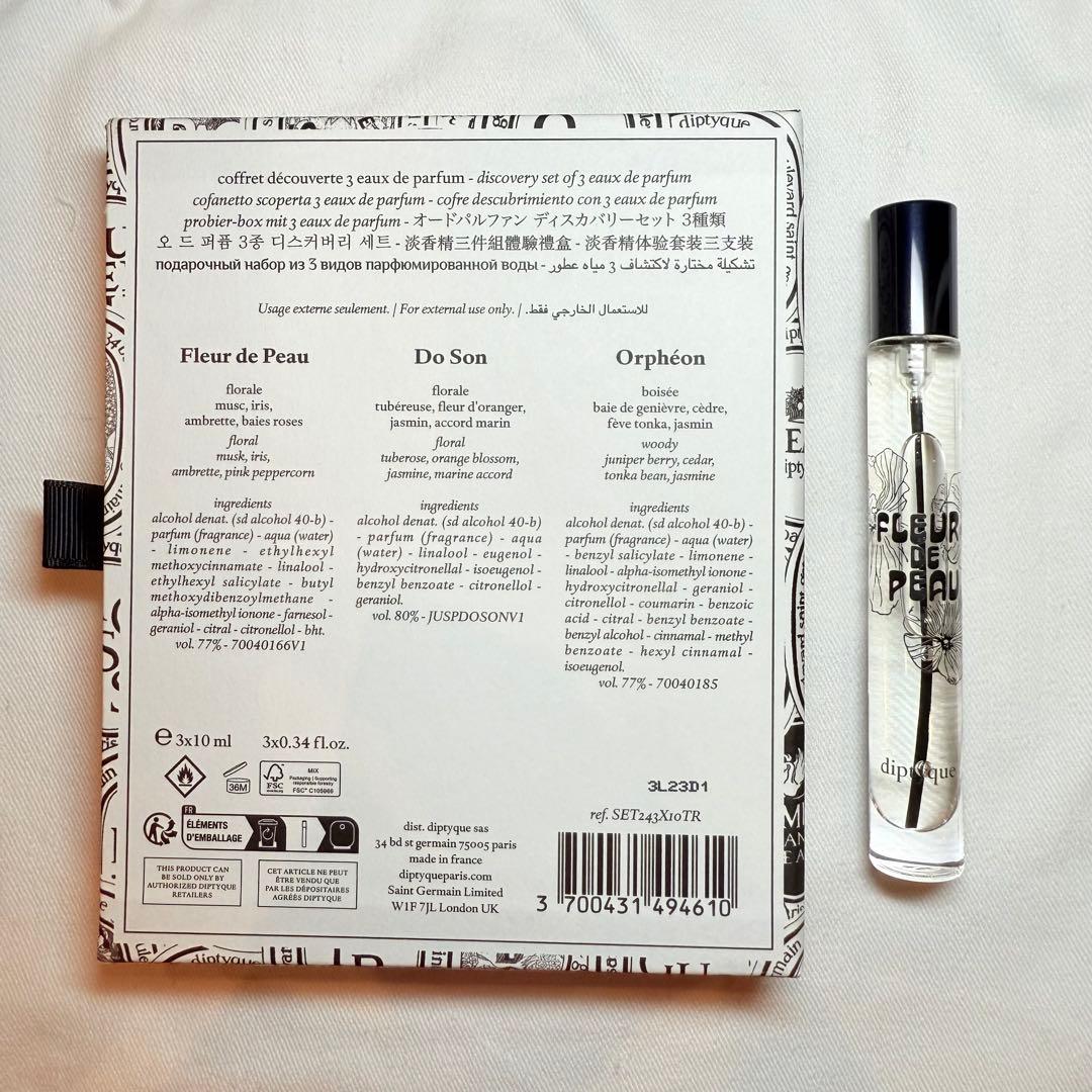 【10ml】新品　diptyque Fleur de Peau パルファン