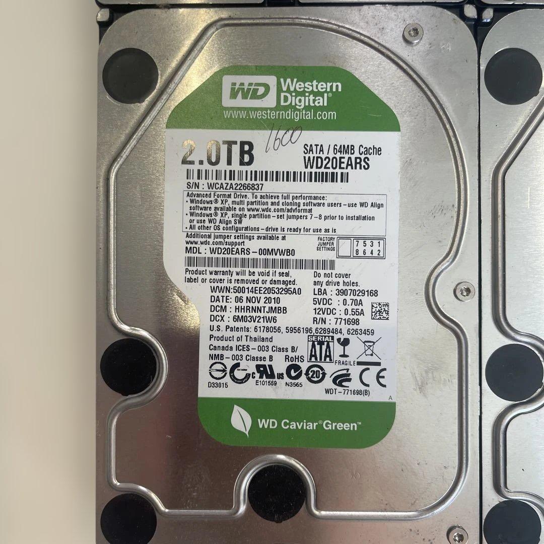 外付けハードディスク・ドライブ Western Digital 2TB HDD