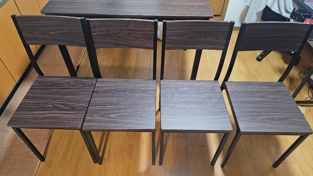 モダンデコ ダイニングテーブルセッ 4人用 テーブル チェア×4脚 セット