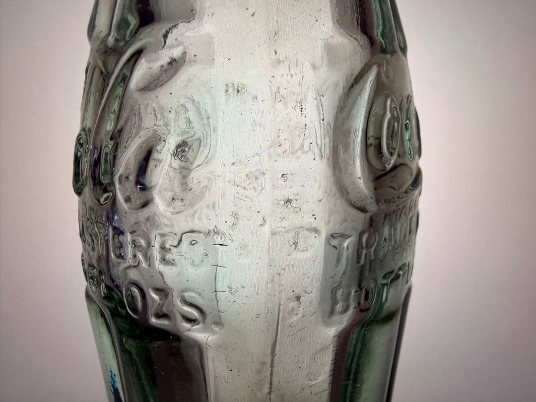 D16 1920年代　コカコーラ コンツァーボトル ライトグリーン 瓶