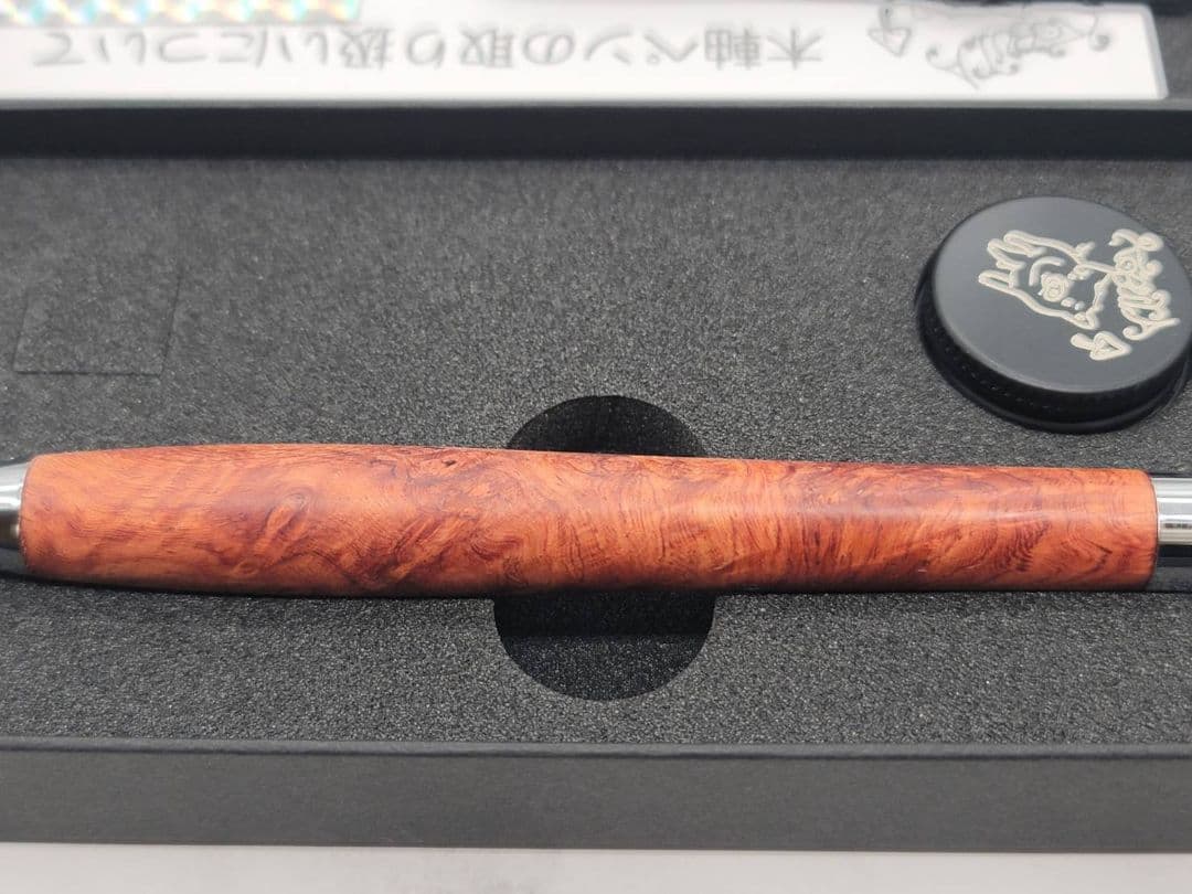 新品　こぶた工房　極上花梨瘤　ちょっと紅白　シャープペンシル0.5