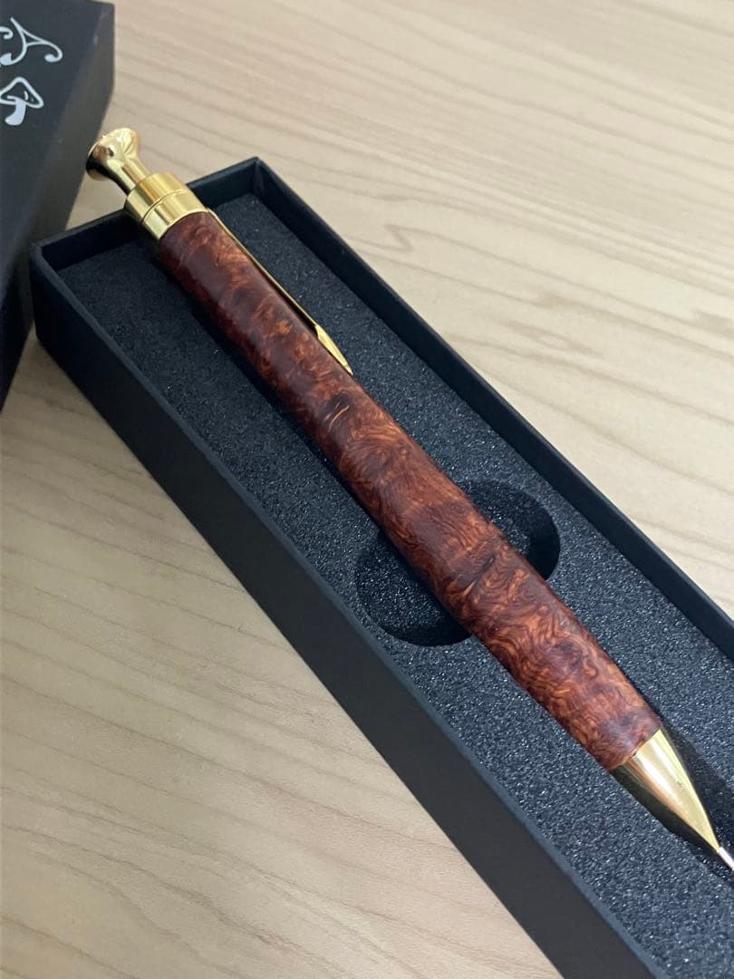 こぶた工房極上花梨瘤　ゴールド金具