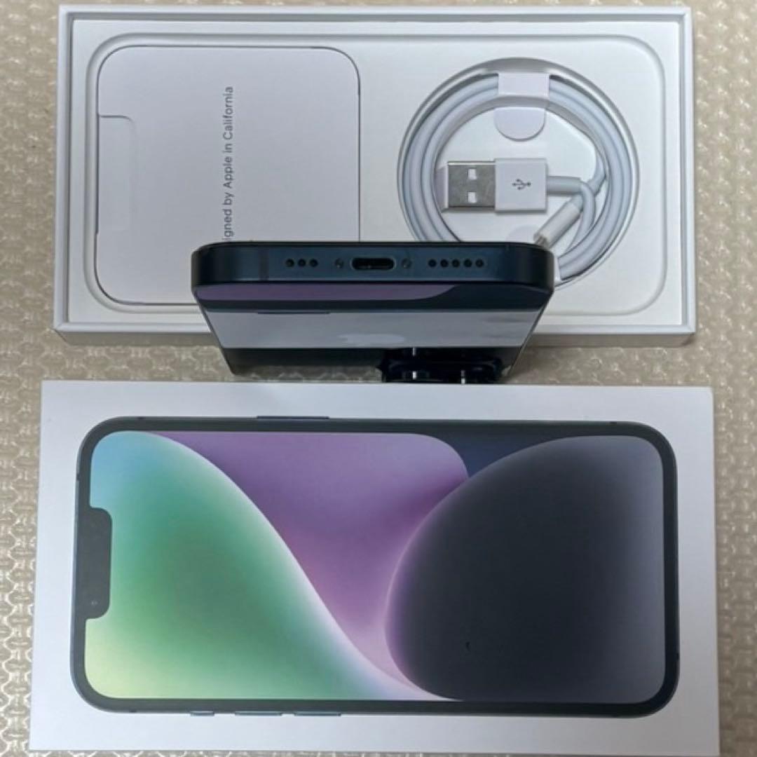 バッテリー最大容量100% iPhone14 128GB SIMフリー 本体 黒