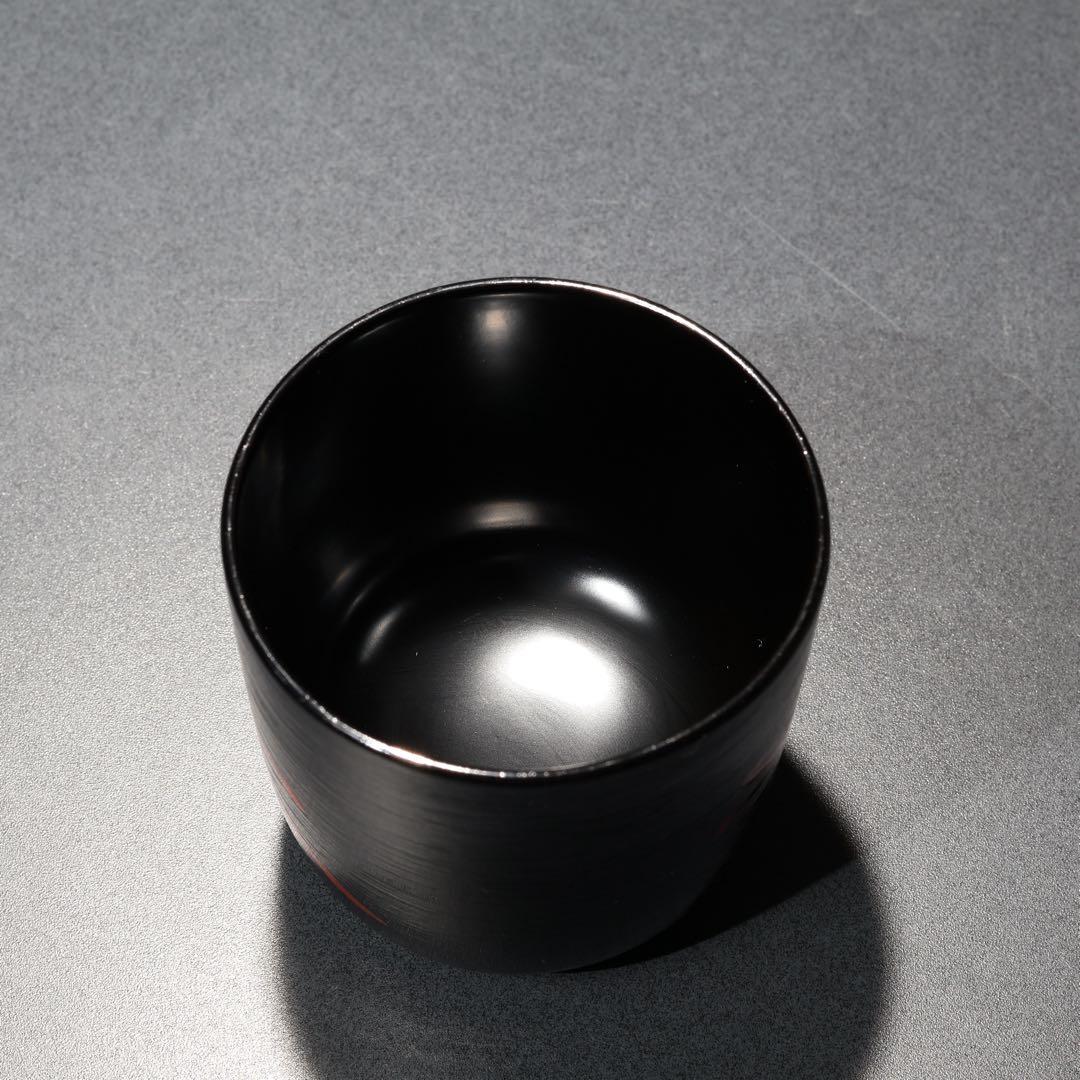 輪島塗　小吸物椀５客　共箱　松葉　濱田屋　箸洗　R1728