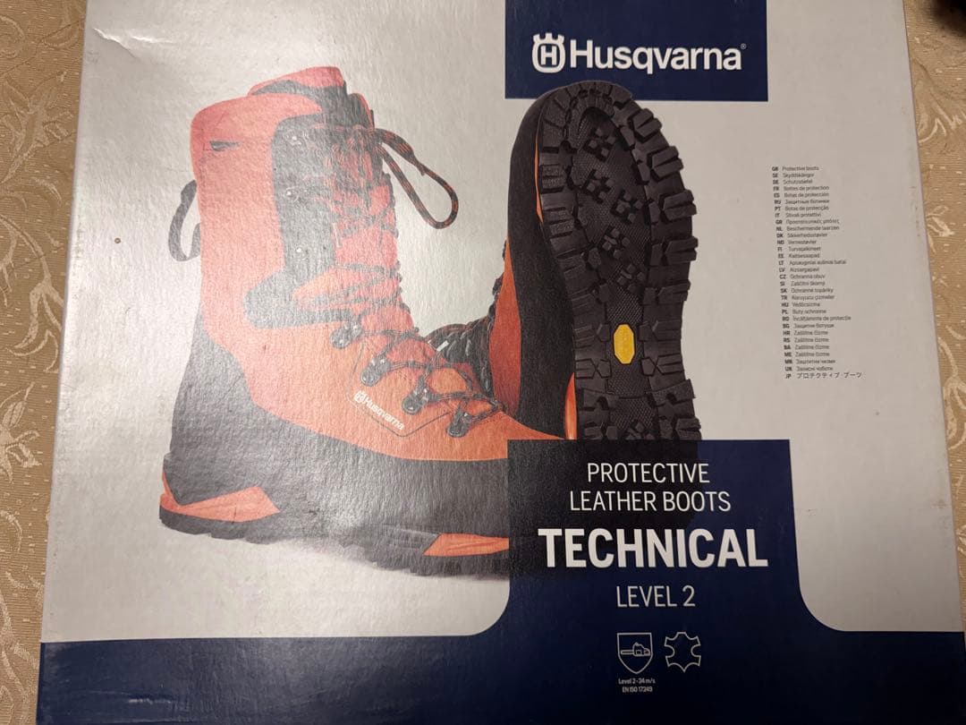 Husqvarna チェーンソーブーツ サイズEUR39JPN24.5~25.0