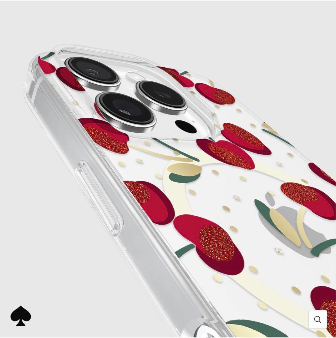 katespade iPhone16Proケース チェリー MagSafe