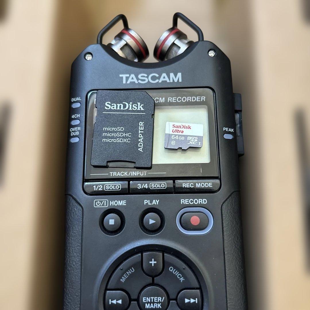 TASCAM DR-40X オーディオレコーダー micoSD付き 64GB
