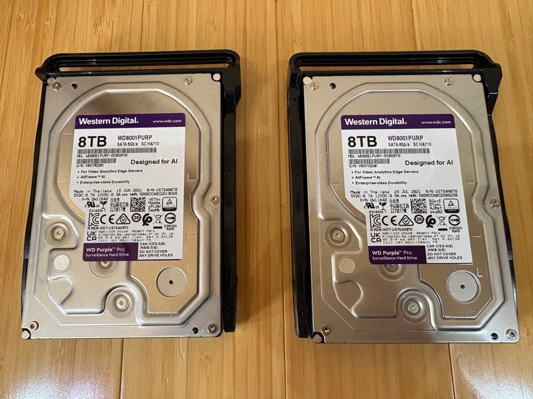 DS220+ WD Purple 8TB HDD2本付き（動作確認済）