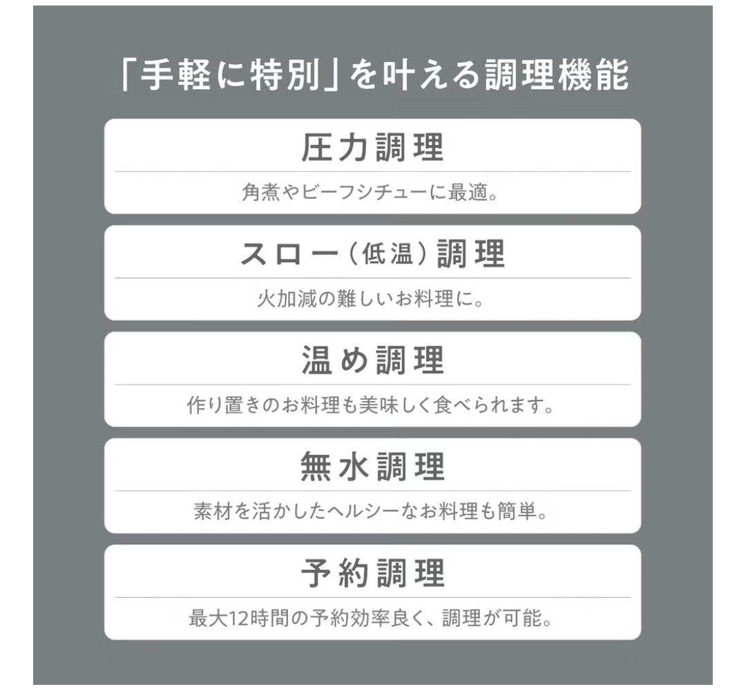 【新品未使用】Re-De Pot 電気圧力鍋 2L PCH-20LN