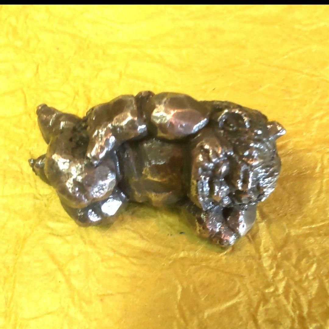 81Z353野村たかあき 根付純銀 版画 彫刻 置物 銀製品