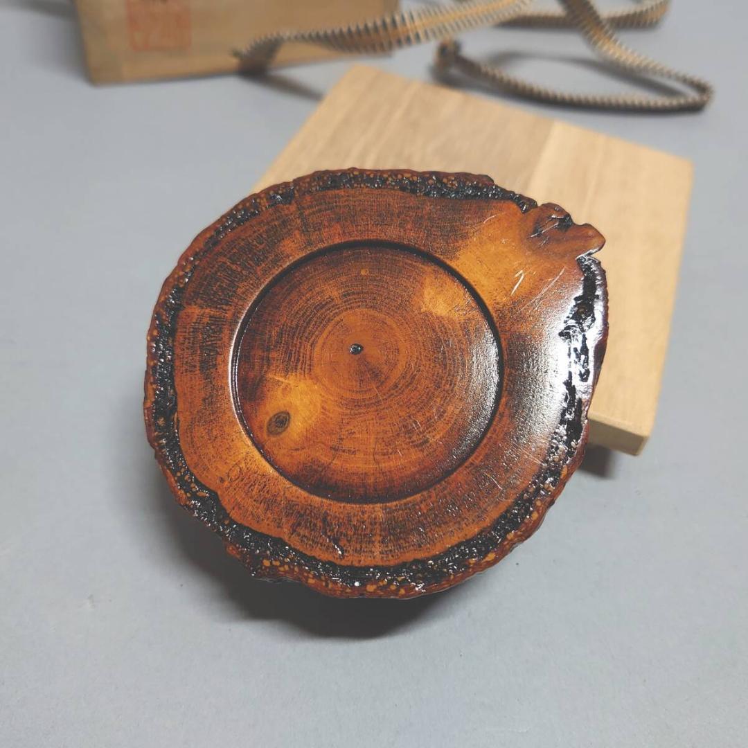 『祥明』 輪島塗現代の名工「箱瀬淳一作」蒔絵香合 共箱　＃217
