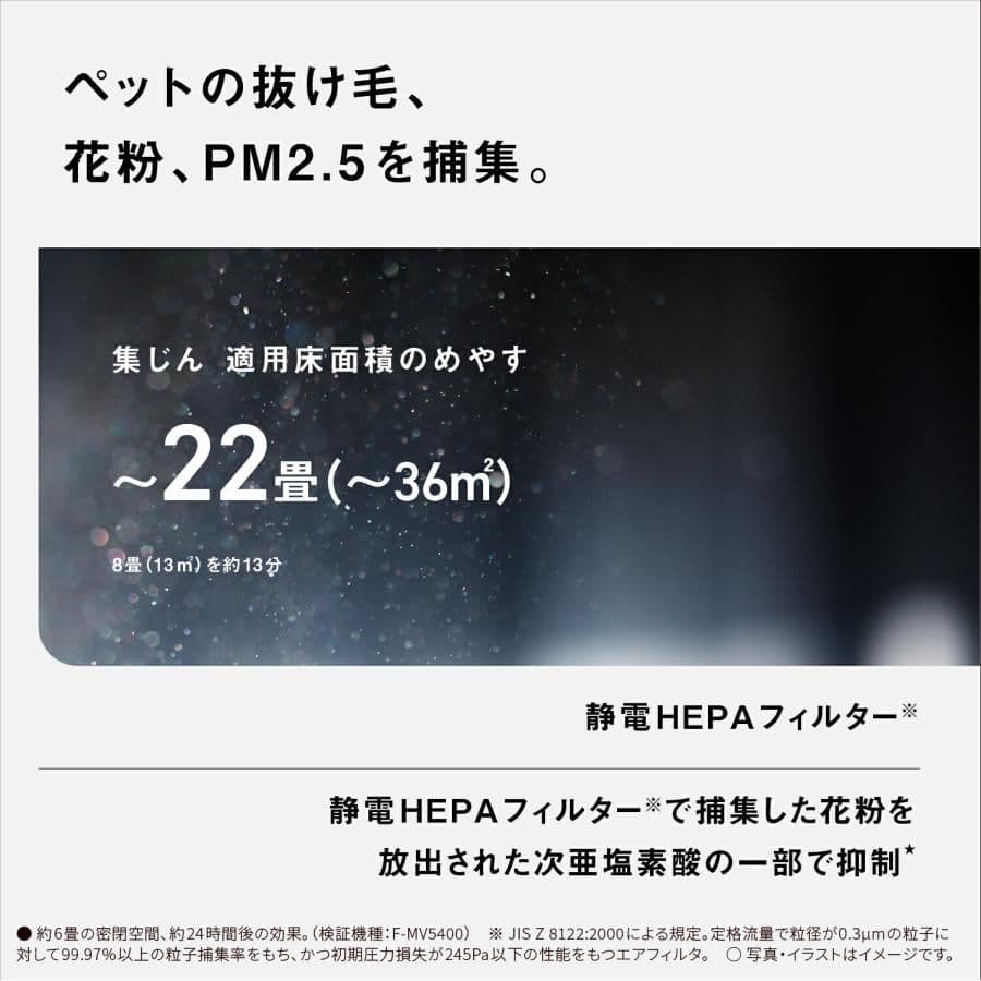 新品 パナソニック 空気清浄機 ジアイーノ F-MV5000C-W ホワイト