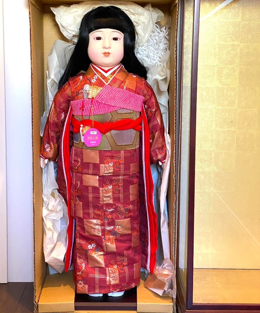 i*3様 美品！【花雲斉玉秀作】大型 全長85cm 市松人形 女の子 振袖 着物