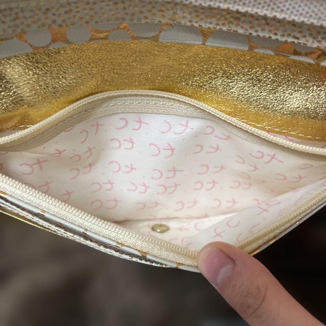 長財布 2つ折り 金 ツモリチサト マルチドット