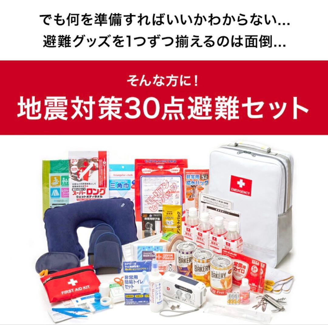 【新品】防災士監修 防災セット 地震対策30点