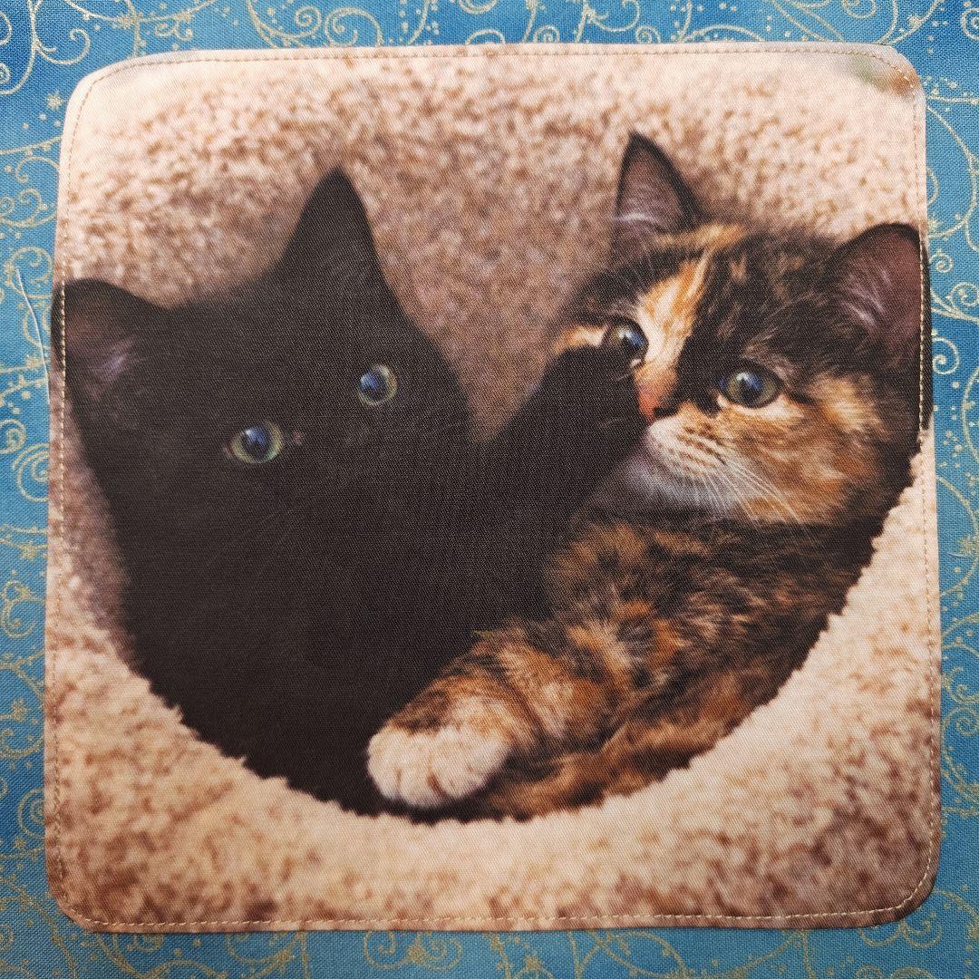 みい　ハンカチ　ねこちゃん柄　ハンドメイド2/15