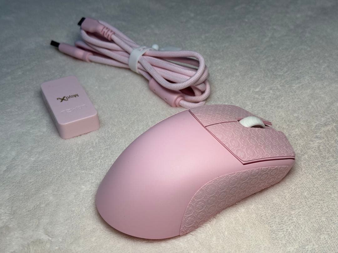 Lamzu Maya X ライトピンク ゲーミングマウス 8Kドングル入り