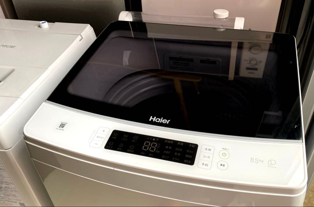 2024年製ハイアール全自動洗濯機 ホワイト 洗濯8.5kg
