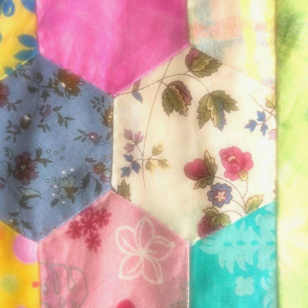パッチワークキルト ベッドカバー ハンドメイド