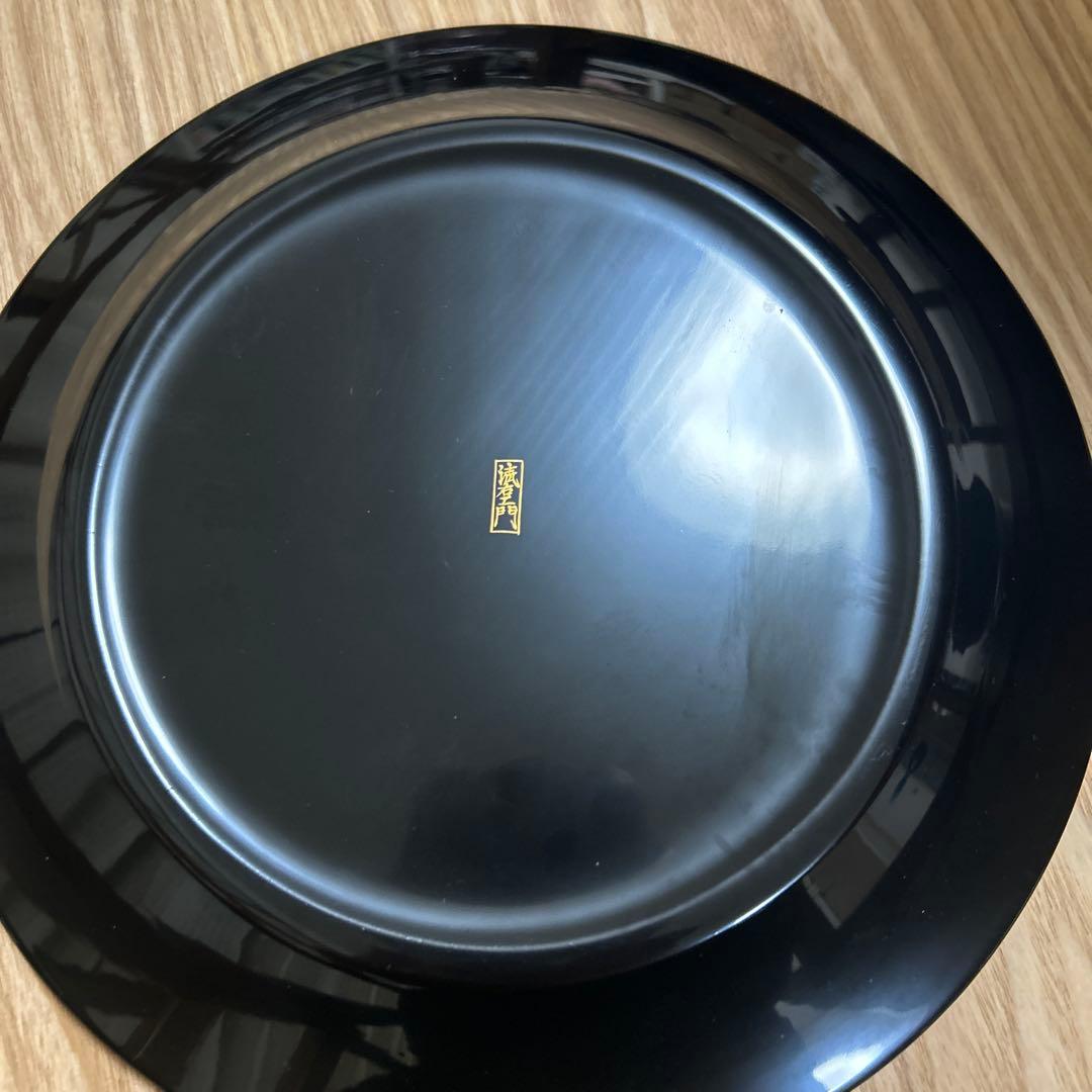 輪島塗　三代目　北清右衛門　六歌仙蒔絵皿　５枚　希少　高級漆器　伝統工芸