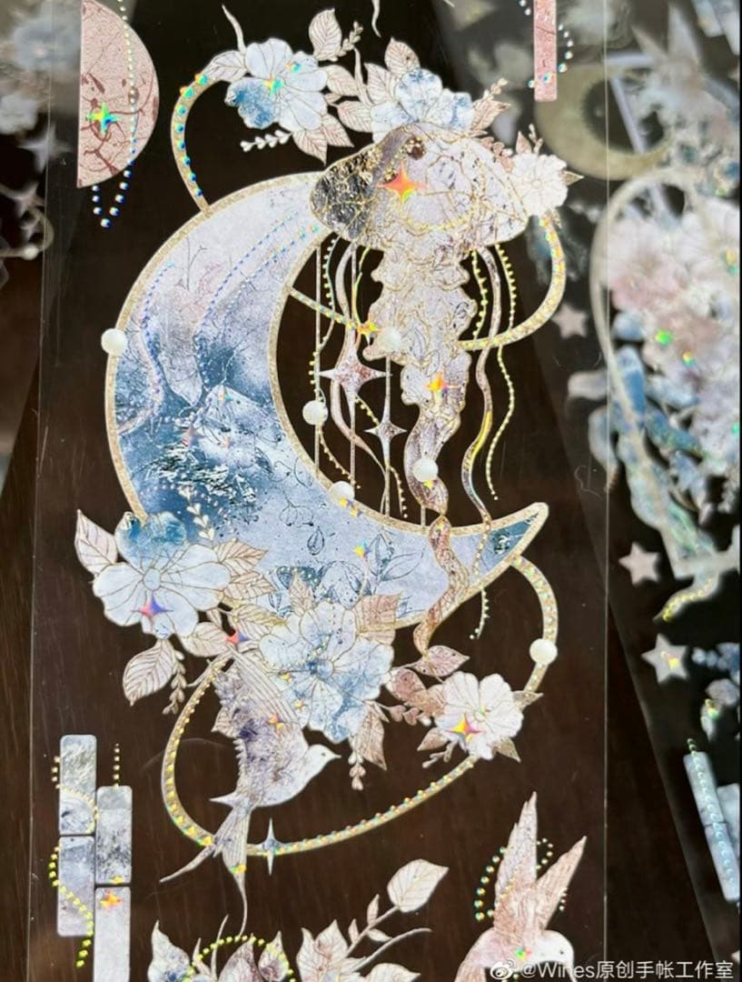 贝壳光 月抒 6cm×10m 海外マスキングテープ　和柄