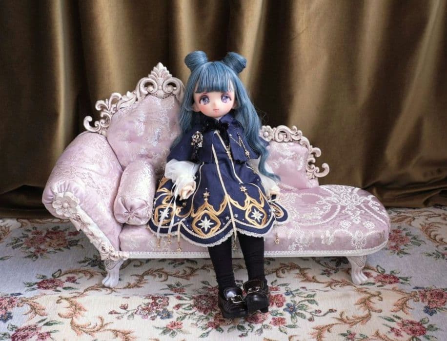 ドール用1/4サイズ クラシカルカウチソファ 家具 椅子