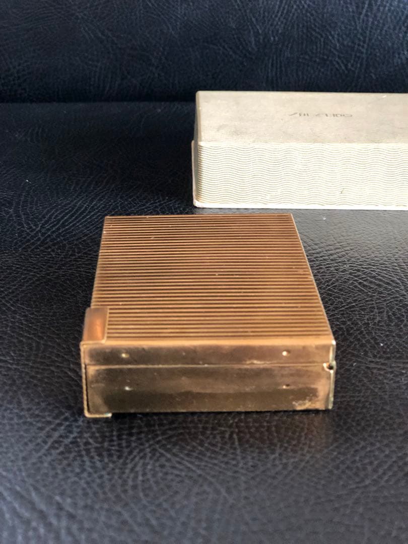 アンティーク　資生堂コンパクト　1950年代　真鍮製　未使用品　非売品