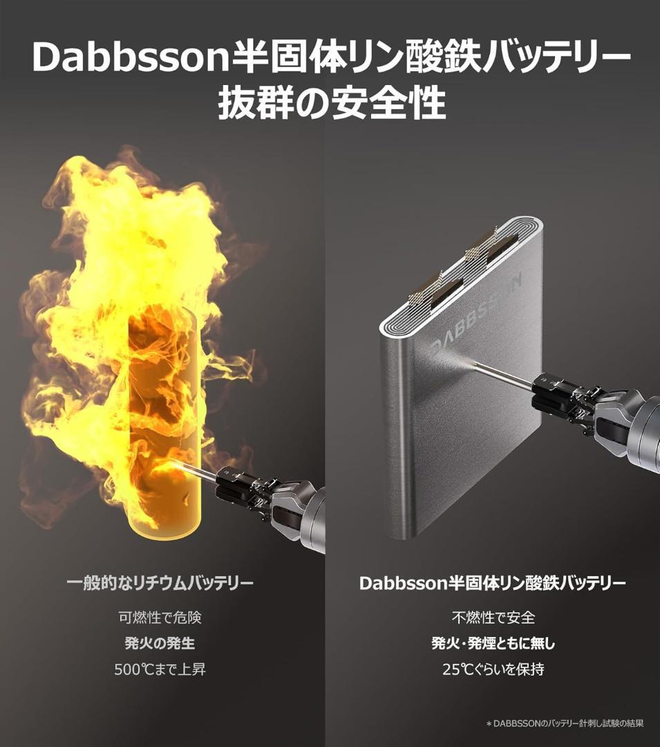 Dabbsson 半固体リン酸鉄リチウム ポータブル電源 DBS1300