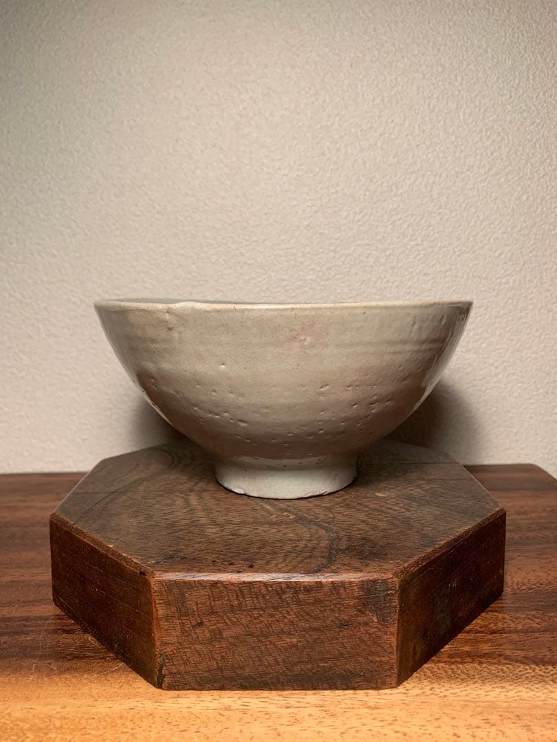 李朝 白磁茶碗 約15cm 抹茶茶碗 茶道