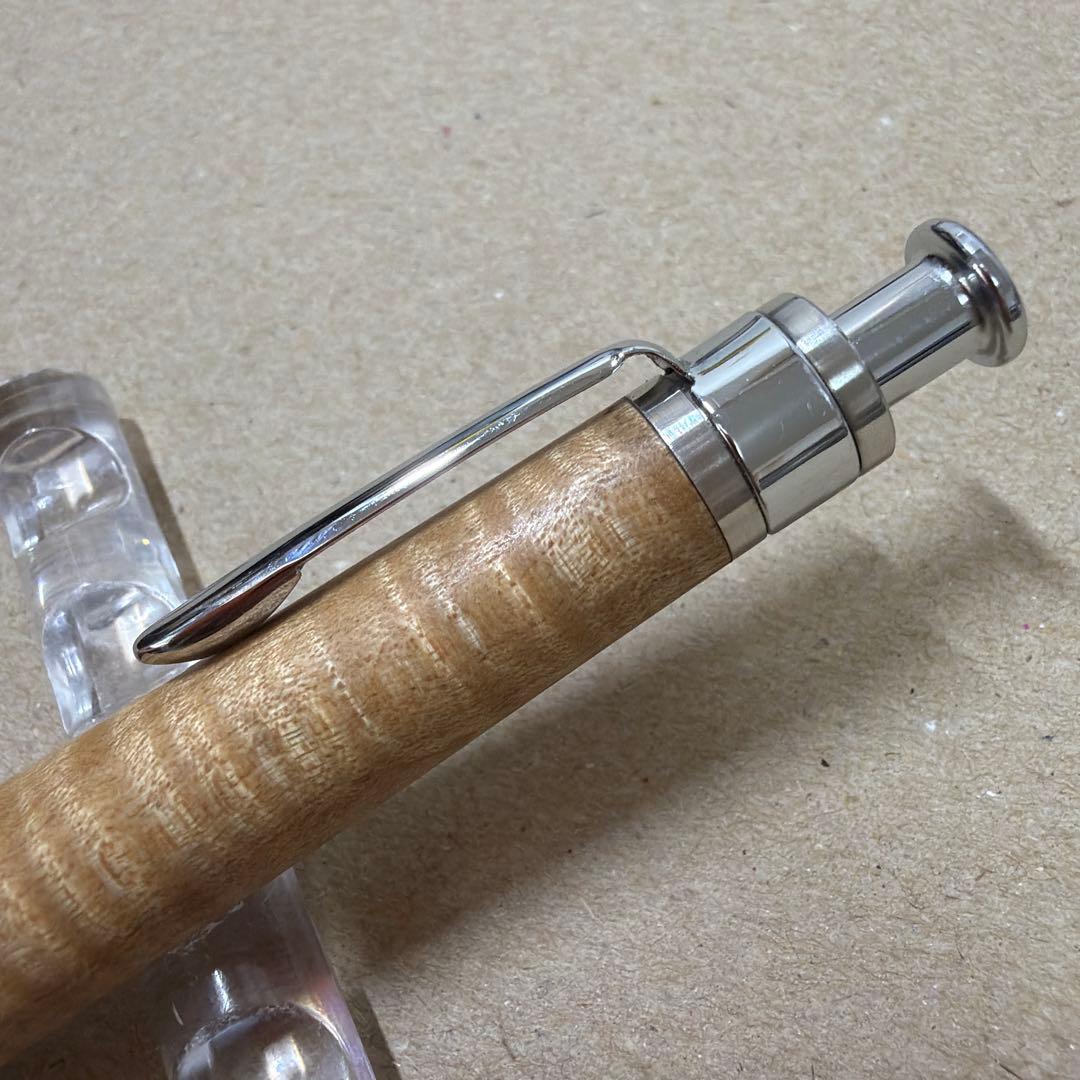 工房楔 シャーペン 0.5mm 楓 ちぢみ 縮杢 木軸