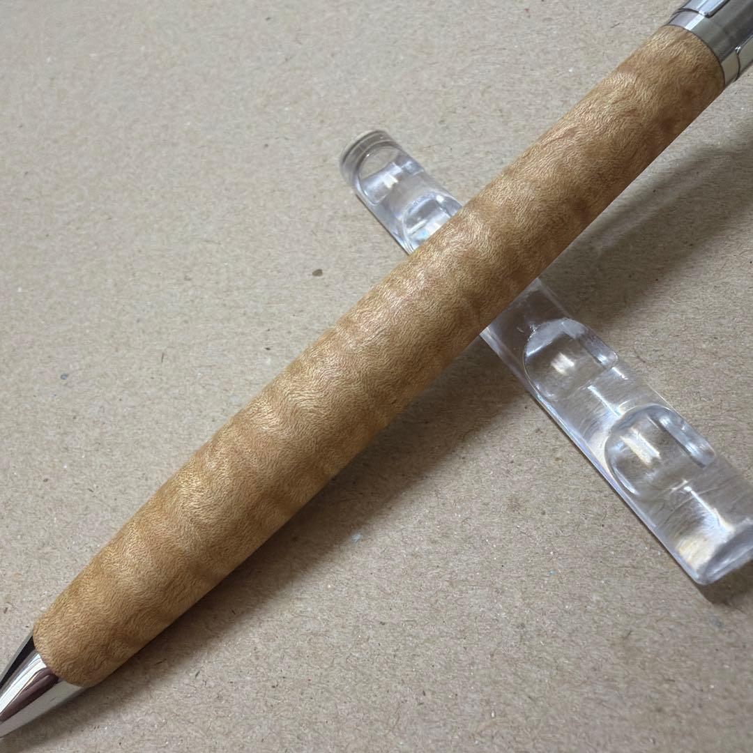 工房楔 シャーペン 0.5mm 楓 ちぢみ 縮杢 木軸